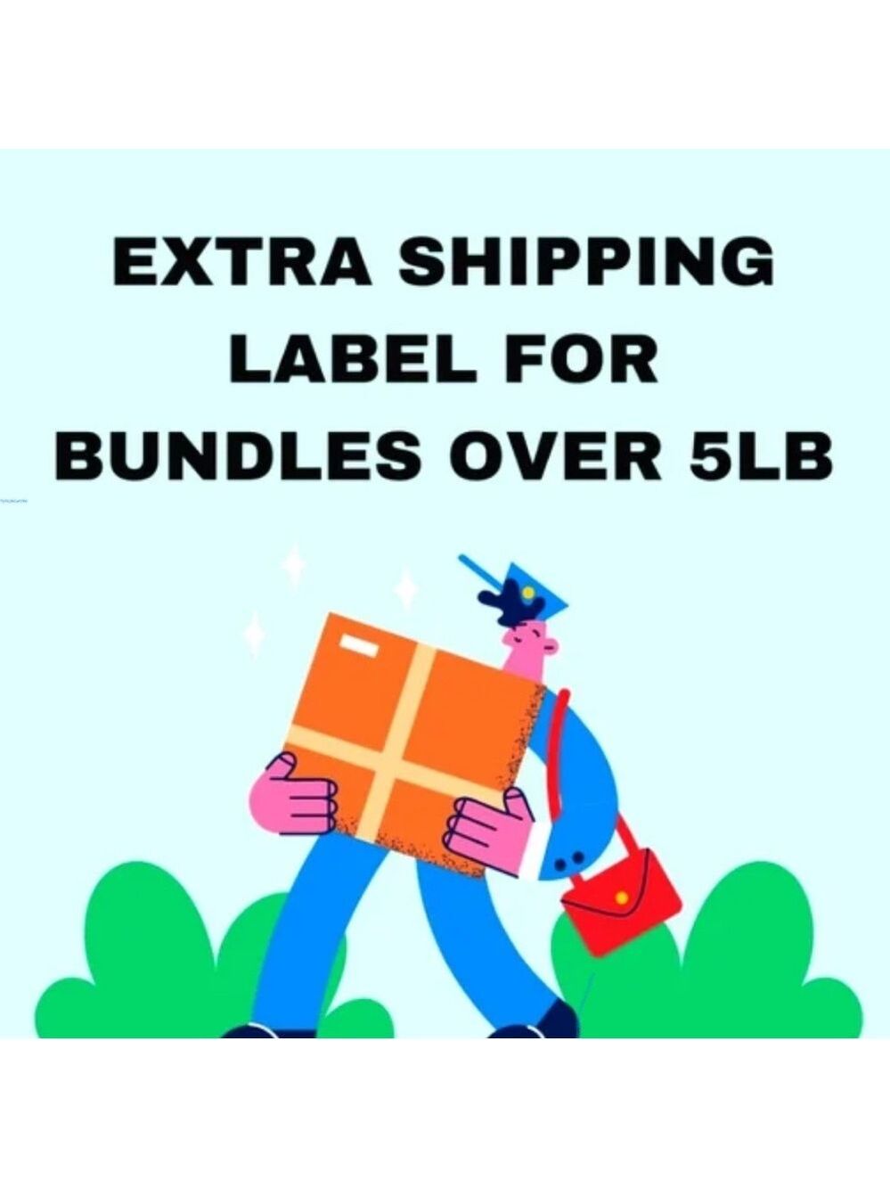 Extra Label for boxes over 5 pounds - thx so much!!!